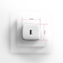 MOBILE CHARGER WALL USB-C 30W / 1PORT WHITE ACU-PD30W AXAGON