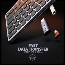 KEYBOARD + I / O HUB 9IN1 / 0.6M HMC-KB-CRL AXAGON