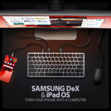 KEYBOARD + I / O HUB 9IN1 / 0.6M HMC-KB-CRL AXAGON