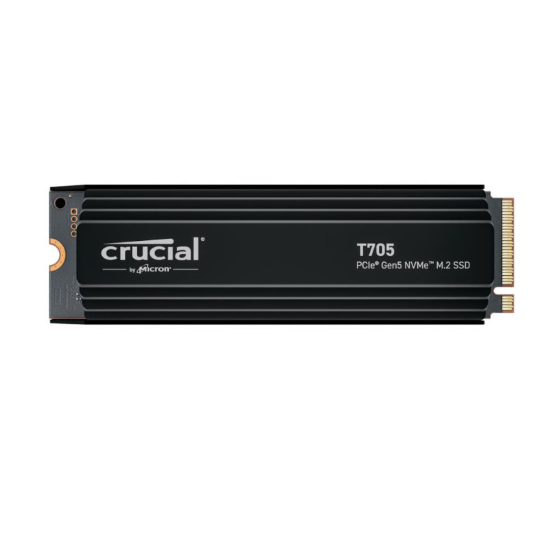 SSD, CRUCIAL, T705, 2TB, M.2, PCIe Gen5, NVMe, Write speed 12700 MBytes / sec, Read speed 14500 MBytes / sec, TBW 1200 T