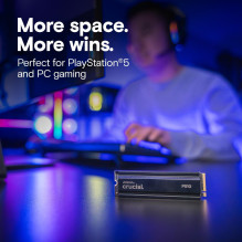 SSD, CRUCIAL, P510, 2TB, M.2, PCIe Gen5, NVMe, TLC, Write speed 8700 MBytes / sec, Read speed 10000 MBytes / sec, TBW 12