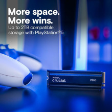 SSD, CRUCIAL, P510, 2TB, M.2, PCIe Gen5, NVMe, TLC, Write speed 8700 MBytes / sec, Read speed 10000 MBytes / sec, TBW 12