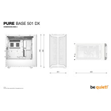 Case, BE QUIET, PURE BASE 501 DX, MidiTower, Case product features Transparent panel, Not included, ATX, MicroATX, MiniI
