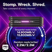 SSD, CRUCIAL, T710, 1TB, M.2, PCIe Gen5, NVMe, Write speed 13700 MBytes / sec, Read speed 14900 MBytes / sec, TBW 600 TB SSD, CRUCIAL, T710, 1TB, M.2, PCIe Gen5, NVMe, Write speed 13700 MBytes / sec, Read speed 14900 MBytes / sec, TBW 600 TB