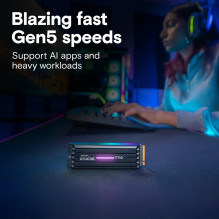 SSD, CRUCIAL, T710, 1 TB, M.2, PCIe Gen5, NVMe, Įrašymo greitis 13700 MB/s, Skaitymo greitis 14900 MB/s, TBW 600 TB, CT1 SSD, CRUCIAL, T710, 1 TB, M.2, PCIe Gen5, NVMe, Įrašymo greitis 13700 MB/s, Skaitymo greitis 14900 MB/s, TBW 600 TB, CT1
