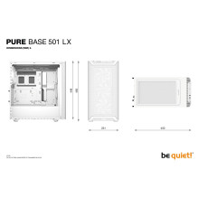 Case, BE QUIET, PURE BASE 501 LX, MidiTower, Case product features Transparent panel, Not included, ATX, MicroATX, MiniI