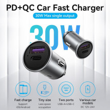 MOBILE CHARGER CAR USB / 2P GRAY FFBH0 VENTION