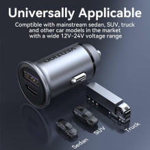 MOBILIOS ĮKROVIKLIS AUTOMOBILIUI USB / 2P PILKAS FFBH0 VENTION MOBILIOS ĮKROVIKLIS AUTOMOBILIUI USB / 2P PILKAS FFBH0 VENTION