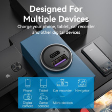 MOBILIOS ĮKROVIKLIS AUTOMOBILIUI USB / 2P PILKAS FFBH0 VENTION MOBILIOS ĮKROVIKLIS AUTOMOBILIUI USB / 2P PILKAS FFBH0 VENTION