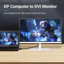 CABLE DP TO DVI 2M / HAFBH VENTION