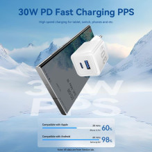 MOBILE CHARGER WALL 30W USB / 2P WHITE FEQW0-EU VENTION MOBILE CHARGER WALL 30W USB / 2P WHITE FEQW0-EU VENTION