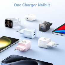 MOBILIOS ĮKROVIKLIO SIENINIS ĮKROVIKLIS 30W USB / 2P BALTA FEQW0-EU VENTION