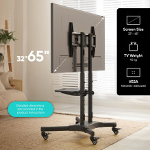 TV SET ACC MOBILE STAND / 32-65" / BLACK TS1351-B ONKRON TV SET ACC MOBILE STAND / 32-65" / BLACK TS1351-B ONKRON