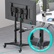 TV SET ACC MOBILE STAND / 32-65" / BLACK TS1351-B ONKRON TV SET ACC MOBILE STAND / 32-65" / BLACK TS1351-B ONKRON