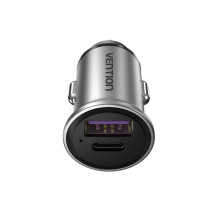 AUTOMOBILINIS ĮKROVIKLIS 30W USB / 2P PILKAS FFFH0 VENTION