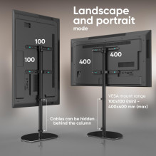 TV SET ACC FLOOR STAND / 30-60" / BLACK TS5060-B ONKRON TV SET ACC FLOOR STAND / 30-60" / BLACK TS5060-B ONKRON