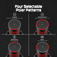 MICROPHONE HYPERX QUADCAST 2 / BLACK 872V1AA HYPERX