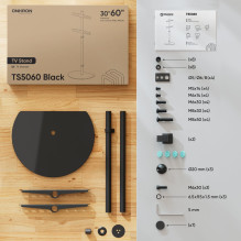 TV SET ACC FLOOR STAND / 30-60" / BLACK TS5060-B ONKRON TV SET ACC FLOOR STAND / 30-60" / BLACK TS5060-B ONKRON