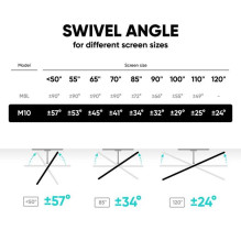 TV SET ACC WALL MOUNT / 42-120" / BLACK M10-B ONKRON TV SET ACC WALL MOUNT / 42-120" / BLACK M10-B ONKRON