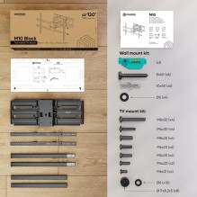 TV SET ACC WALL MOUNT / 42-120" / BLACK M10-B ONKRON TV SET ACC WALL MOUNT / 42-120" / BLACK M10-B ONKRON