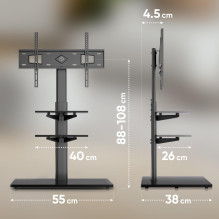 TV SET ACC FLOOR STAND / 32-65" / BLACK TS5550-B ONKRON TV SET ACC FLOOR STAND / 32-65" / BLACK TS5550-B ONKRON