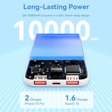 POWER BANK USB 10000MAH 22.5W / USB WHITE FHKW0 VENTION POWER BANK USB 10000MAH 22.5W / USB WHITE FHKW0 VENTION