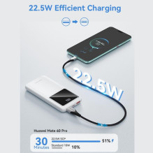 POWER BANK USB 10000MAH 22.5W / USB WHITE FHKW0 VENTION POWER BANK USB 10000MAH 22.5W / USB WHITE FHKW0 VENTION