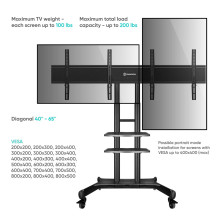 TV PRIEDAI SU DVIGUBUOMIS VESA PANELĖMIS / ADV1881-B ONKRON TV PRIEDAI SU DVIGUBUOMIS VESA PANELĖMIS / ADV1881-B ONKRON