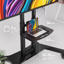 TV SET ACC MOBILE STAND / 40-70" / BLACK TS1551-B ONKRON