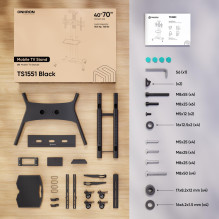 TV SET ACC MOBILE STAND / 40-70" / BLACK TS1551-B ONKRON