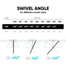 TV SET ACC WALL MOUNT / 42-110" / BLACK M8L-B ONKRON TV SET ACC WALL MOUNT / 42-110" / BLACK M8L-B ONKRON