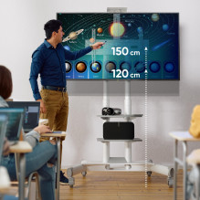 TV SET ACC MOBILE STAND / 40-70" / WHITE TS1552-W ONKRON
