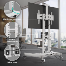 TV SET ACC MOBILE STAND / 40-70" / WHITE TS1552-W ONKRON