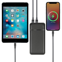 Išorinė baterija USB 20000MAH / VA2102 juoda RIVACASE