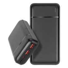 Išorinė baterija USB 20000MAH / VA2102 juoda RIVACASE