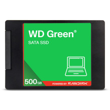 SSD, SANDISK, Žalias, MAITINAMAS SANDISK, 500 GB, Serial ATA III, Skaitymo greitis 545 MB/s, 2.5", WDS500G5G0A