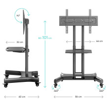 TV SET ACC MOBILE STAND / 32-70" / BLACK TS1350-B ONKRON TV SET ACC MOBILE STAND / 32-70" / BLACK TS1350-B ONKRON