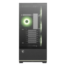 Korpusas, MSI, MAG PANO 110R PZ, MidiTower, Korpuso savybės: skaidrus skydelis, nepridedamas, spalva: juoda, MAGPANO110R