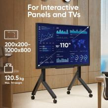 TV SET ACC MOBILE STAND / 70-110" BLACK TS2081-B ONKRON TV SET ACC MOBILE STAND / 70-110" BLACK TS2081-B ONKRON