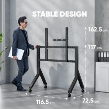 TV SET ACC MOBILE STAND / 70-110" BLACK TS2081-B ONKRON TV SET ACC MOBILE STAND / 70-110" BLACK TS2081-B ONKRON