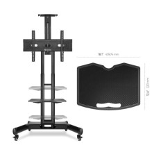 TV SET ACC SHELF MOBILE STAND / BLACK APT1551-B ONKRON TV SET ACC SHELF MOBILE STAND / BLACK APT1551-B ONKRON