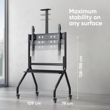 TV SET ACC MOBILE STAND / 60-120" BLACK TS2080-B ONKRON TV SET ACC MOBILE STAND / 60-120" BLACK TS2080-B ONKRON