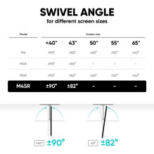 TV SET ACC WALL MOUNT / 17-43" / BLACK M4SR-B ONKRON TV SET ACC WALL MOUNT / 17-43" / BLACK M4SR-B ONKRON