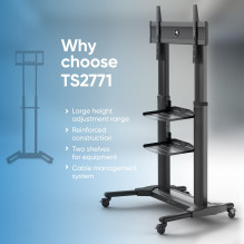 TV SET ACC MOBILE STAND / 40-80" / BLACK TS2771-B ONKRON