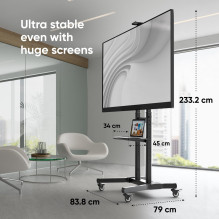 TV SET ACC MOBILE STAND / 50-90" / BLACK TS1891-B ONKRON