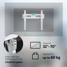 TV SET ACC WALL MOUNT / 32-70" / WHITE TM5-W ONKRON TV SET ACC WALL MOUNT / 32-70" / WHITE TM5-W ONKRON