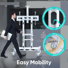 TV SET ACC MOBILE STAND / 50-86" / WHITE TS1881-W ONKRON TV SET ACC MOBILE STAND / 50-86" / WHITE TS1881-W ONKRON