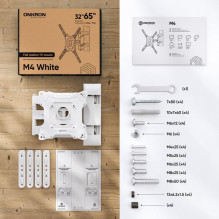 TV SET ACC WALL MOUNT / 32-65" / WHITE M4-W ONKRON TV SET ACC WALL MOUNT / 32-65" / WHITE M4-W ONKRON