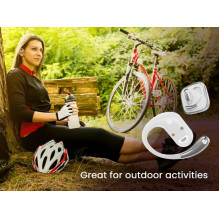 AUSINĖS „BLUETOOTH“ ATVIROS AUSYS / TWS BALTOS OWS-01-W GEMBIRD