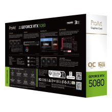 Vaizdo plokštė, ASUS, NVIDIA, GeForce RTX 5080, 16 GB, GDDR7, 256 bitų, PCI Express 5.0, aktyvi, PROART-RTX5080-O16G
